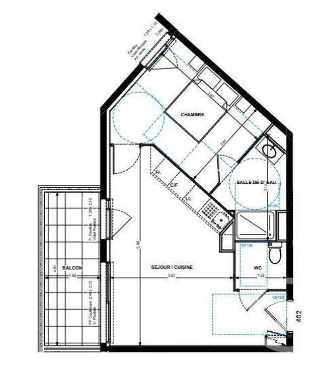 Afficher la photo en grand Appartement F2 à vendre - 2 pièces - 40.0 m2 - ANTIBES - 06 - PROVENCE-ALPES-COTE-D-AZUR - Century 21 Roi Soleil